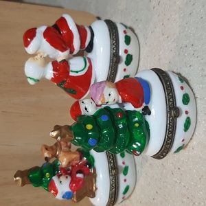 3 Christmas trinket boxes